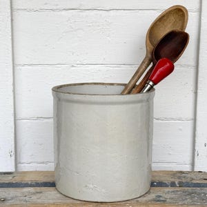 crock ~ 7&quot; crock ~ vintage stoneware crocks ~ utensil crock ~ vintage crocks ~ pickling crock ~  butter crocks ~ vintage farmhouse