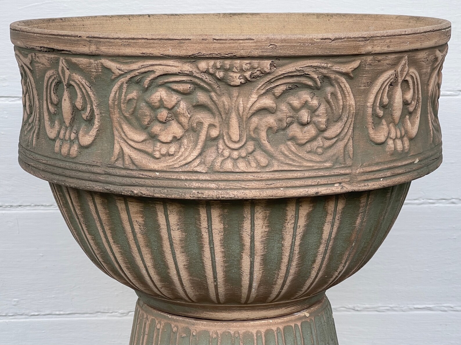 Jardiniere With Pedestal Antique Brush Ware Flower Pot With Etsy