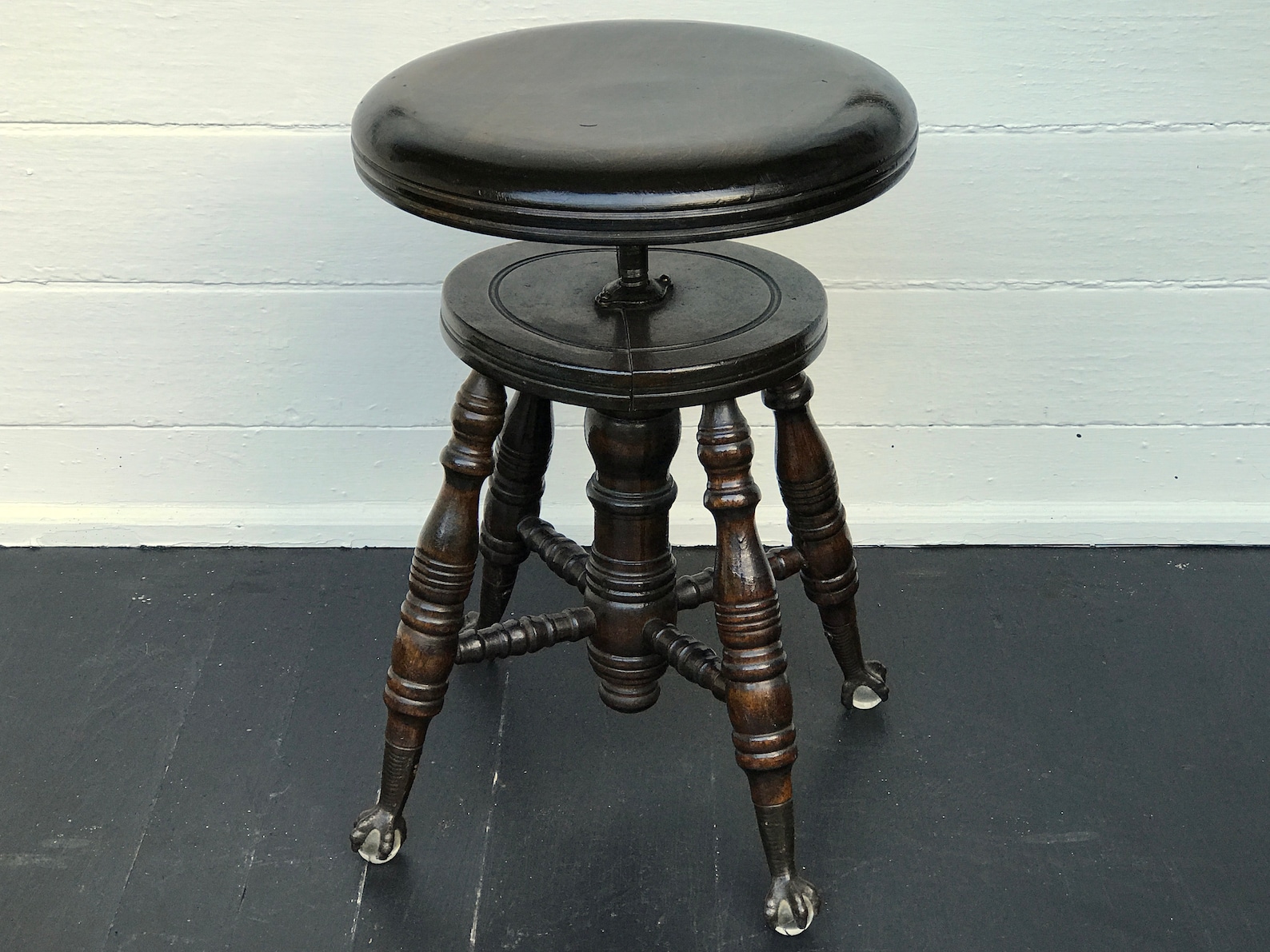 Antique piano stool piano stool by Henry Holtzman in NYC & | Etsy