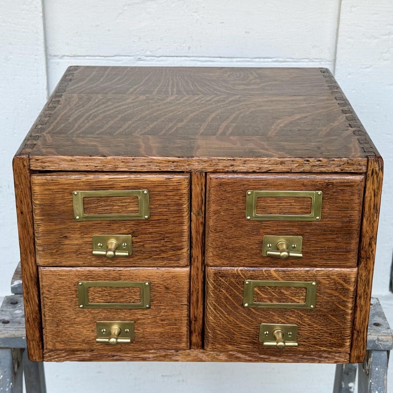 Library Card Catalog Etsy