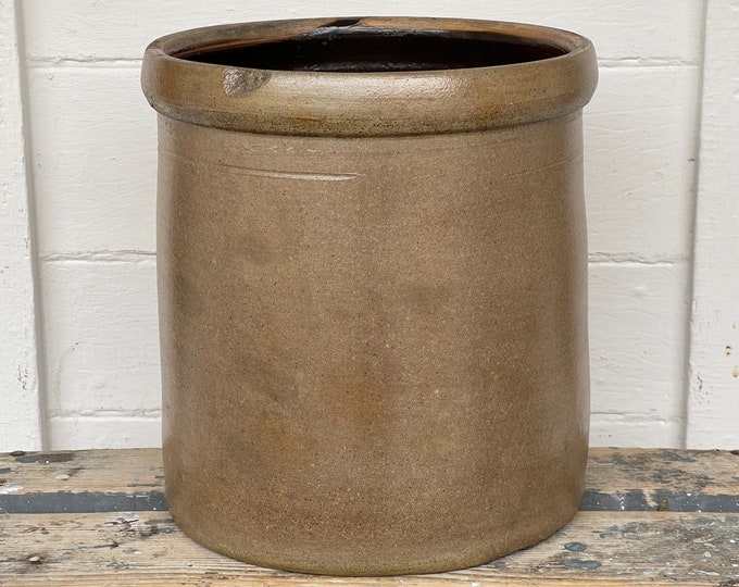 Antique Crock 2 Gallon Crock 1800s Antique Salt Glazed Crock Good