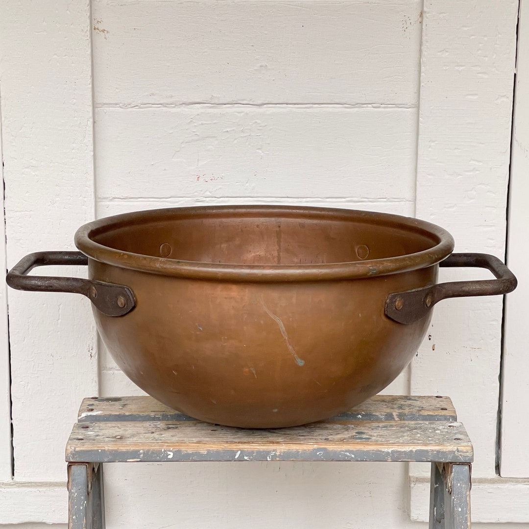 Copper Candy Kettle 16 Antique Dovetailed Copper Kettle 1800s Copper