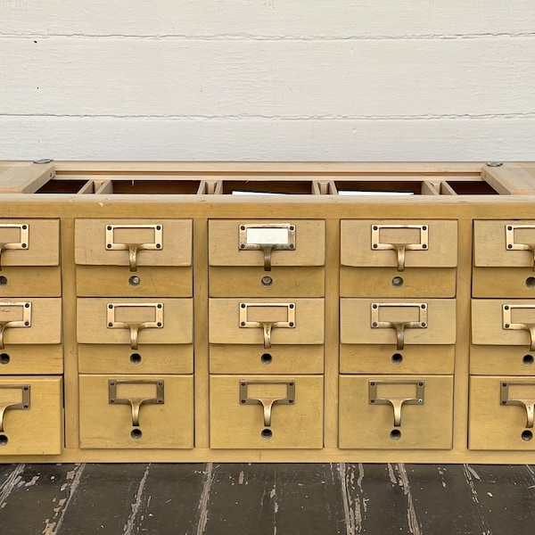Library Card Catalog Etsy