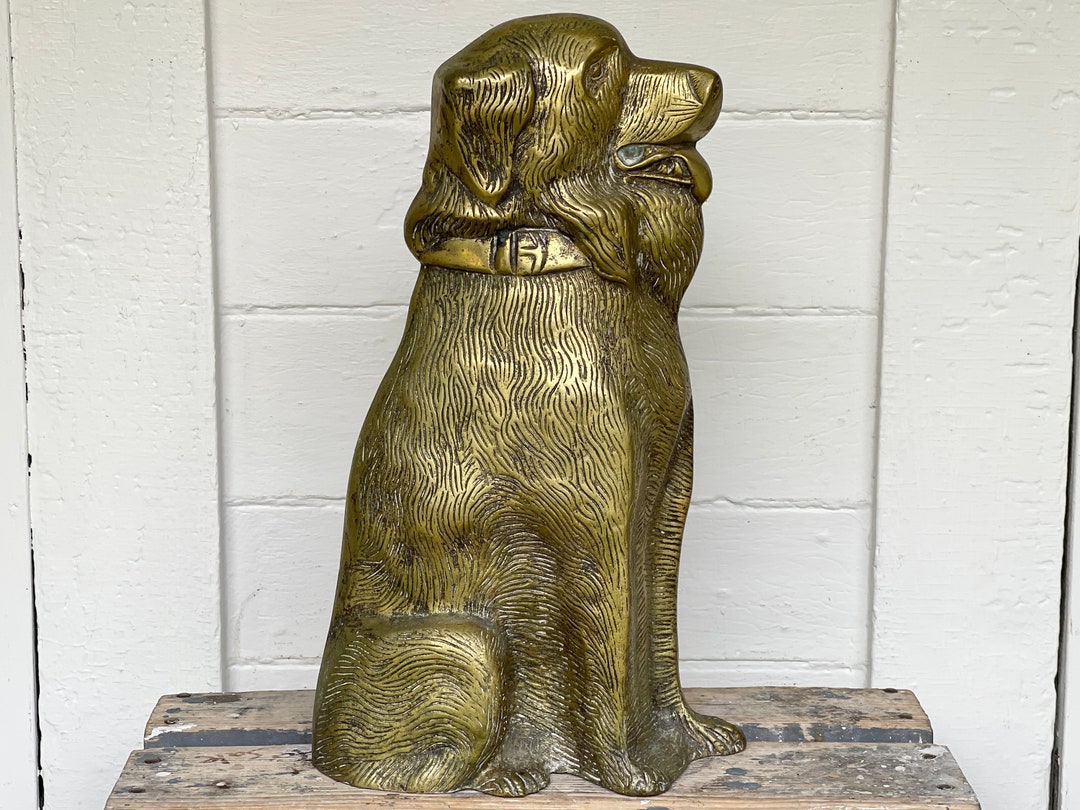 Brass Dog Doorstop 15 Large Dog Doorstop Croft & Etsy