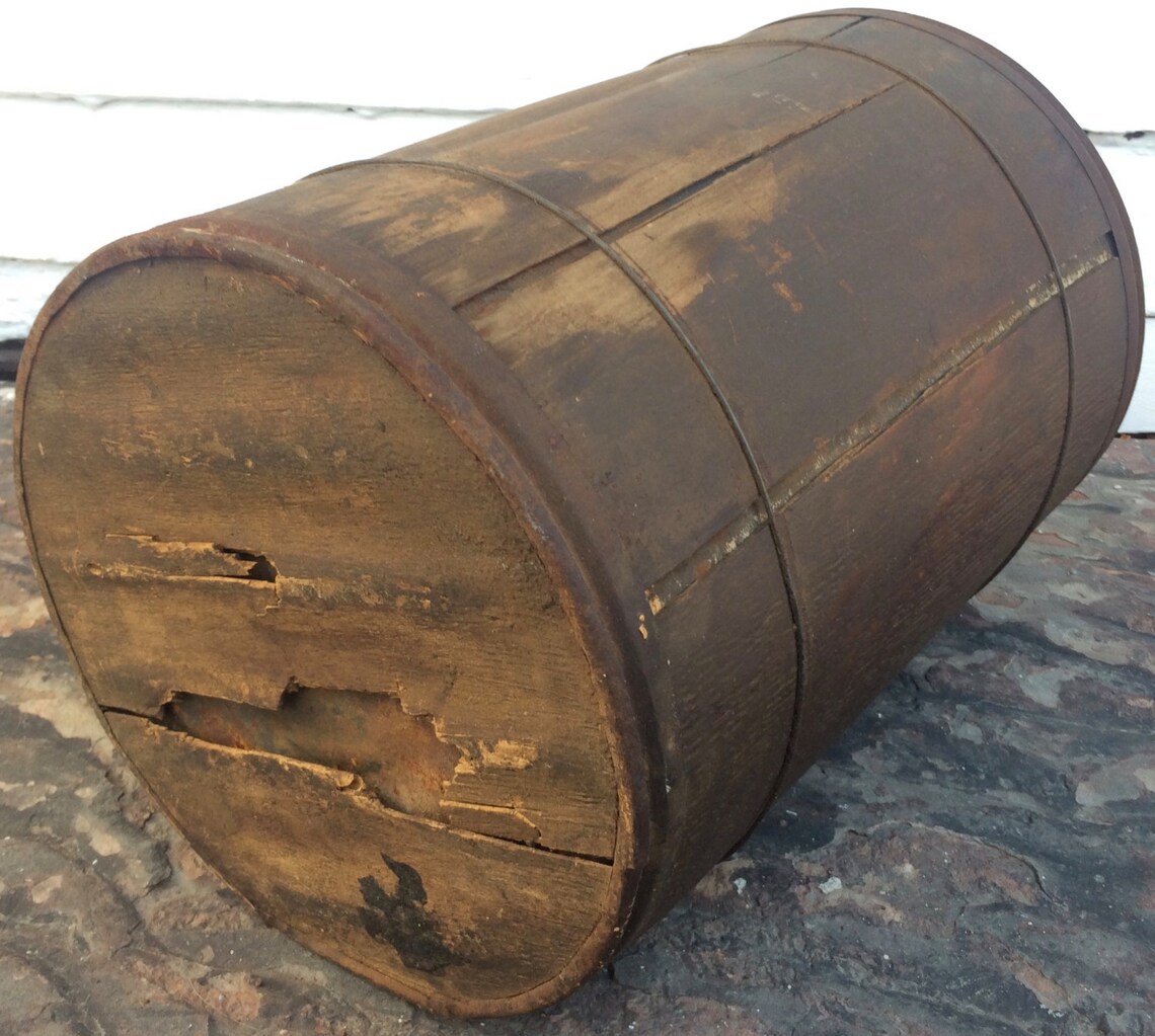 Primitive wood kerosene can 5 gallon antique railroad Etsy