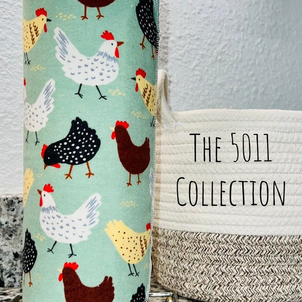 Green Hen / Chicken / Reusable Paperless Paper Towel / 10"x14" / Eco / Zero Waste / Kitchen Towel / Napkin / Gift - Free Shipping