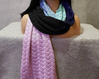 Crochet 100% cotton scarf for her/him, mother's day gift