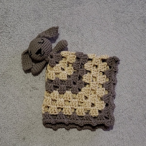 Baby lovey, handcrocheted puppy head lovey blanket for babies