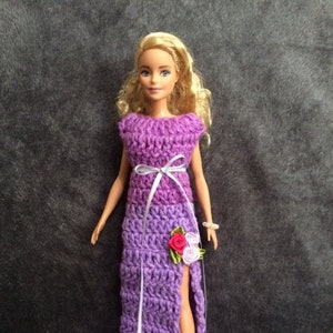 Barbie doll crochet pattern, doll dress to crochet