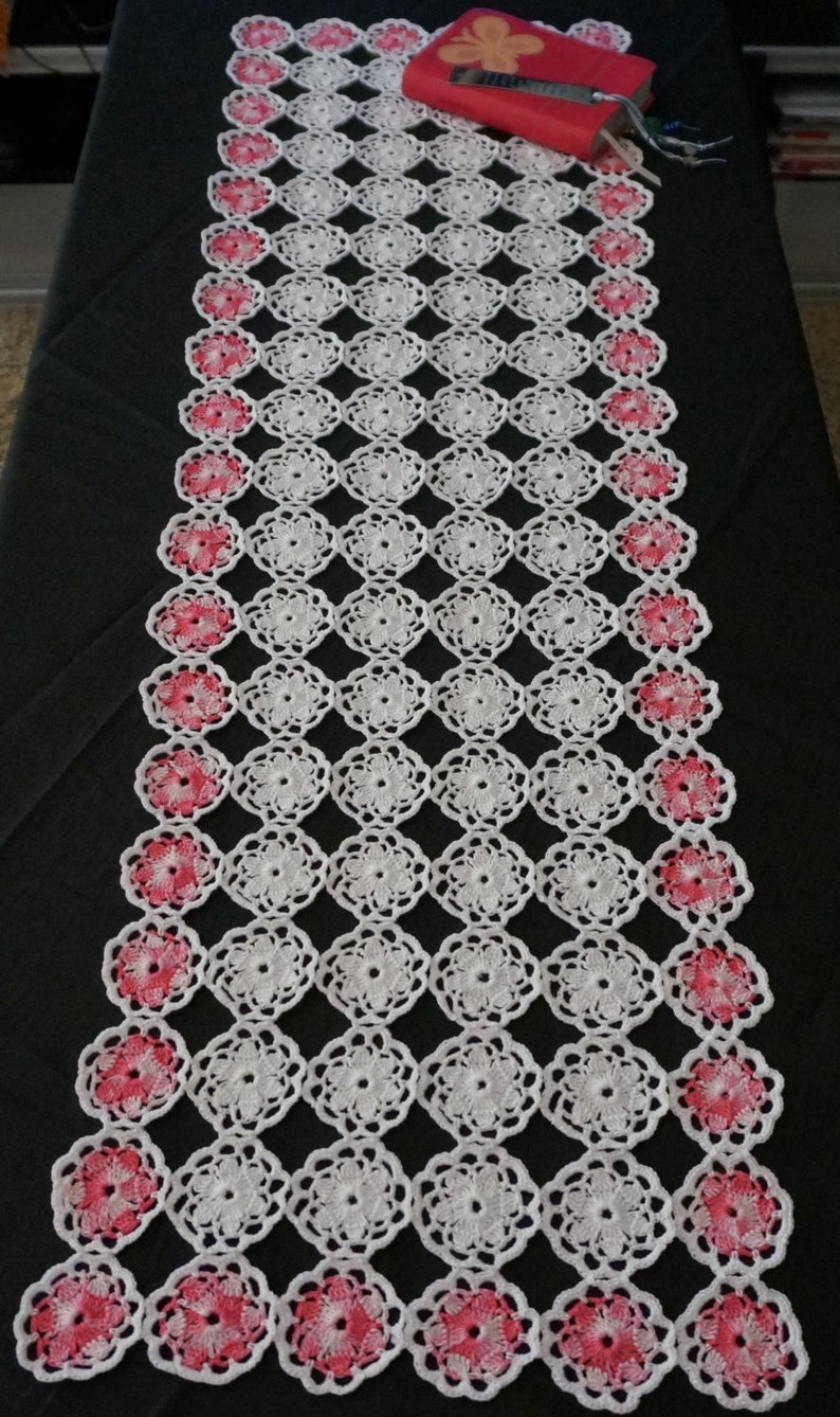 colorful runner long table runner table display crochet table runner crocheted long centerpiece