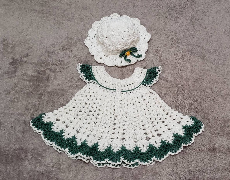 Newborn to 6 Months Baby Dresscrochet Baby Dress Cotton Baby Etsy