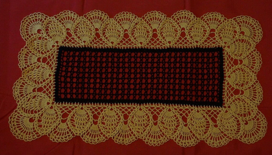 Crochet Table Runner Colorful Runner Long Table Runner Etsy