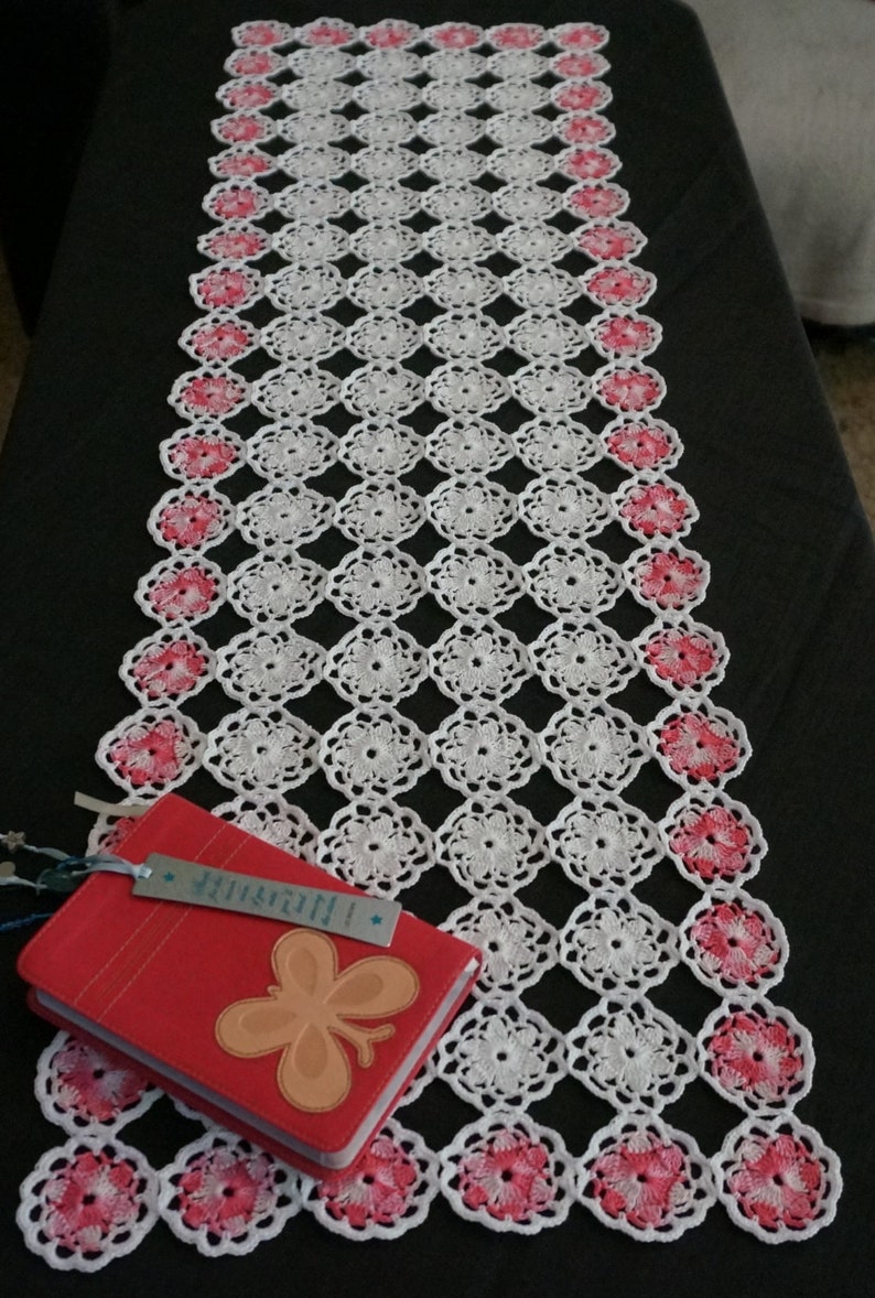 colorful runner long table runner table display crochet table runner crocheted long centerpiece