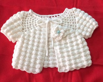 Crochet baby sweater, crochet Christmas gift for baby