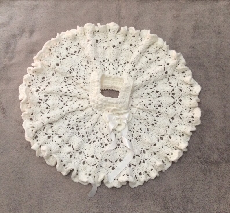 newborn to 3 months old baby dress Crochet baby dress