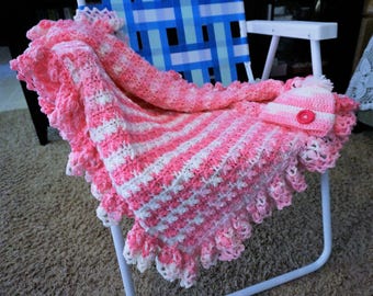 Heartwarming wrap handcrocheted Blanket /Afghans for Babies