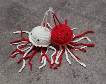 Crochet jellyfish, Stuffed jellyfish, jellyfish toy, jellyfish decor, Aquatic creatures, Nursery decor, Home decor, Jellyfish