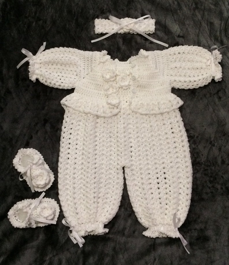 Newborn to 3 Month Crochet Bubble Suit Sweater and Matching - Etsy