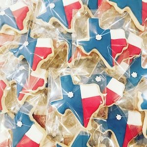 Custom Texas State Cookies - 1 Dozen (12) Custom Sugar Cookies