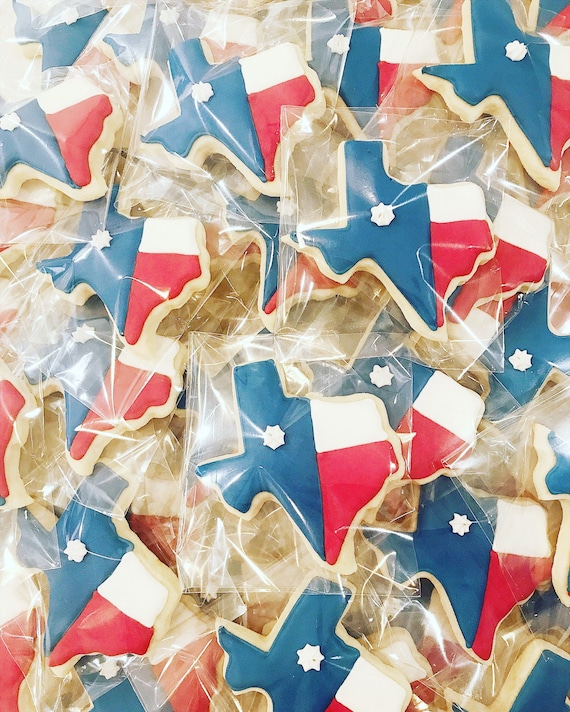 Custom Texas State Cookies 1 Dozen 12 Custom Sugar Cookies Etsy