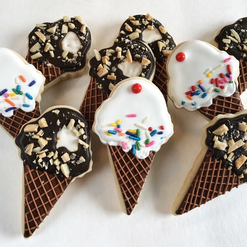 Ice Cream Favor Box Ice Cream Cone Ice Cream Scoops Treat Etsy