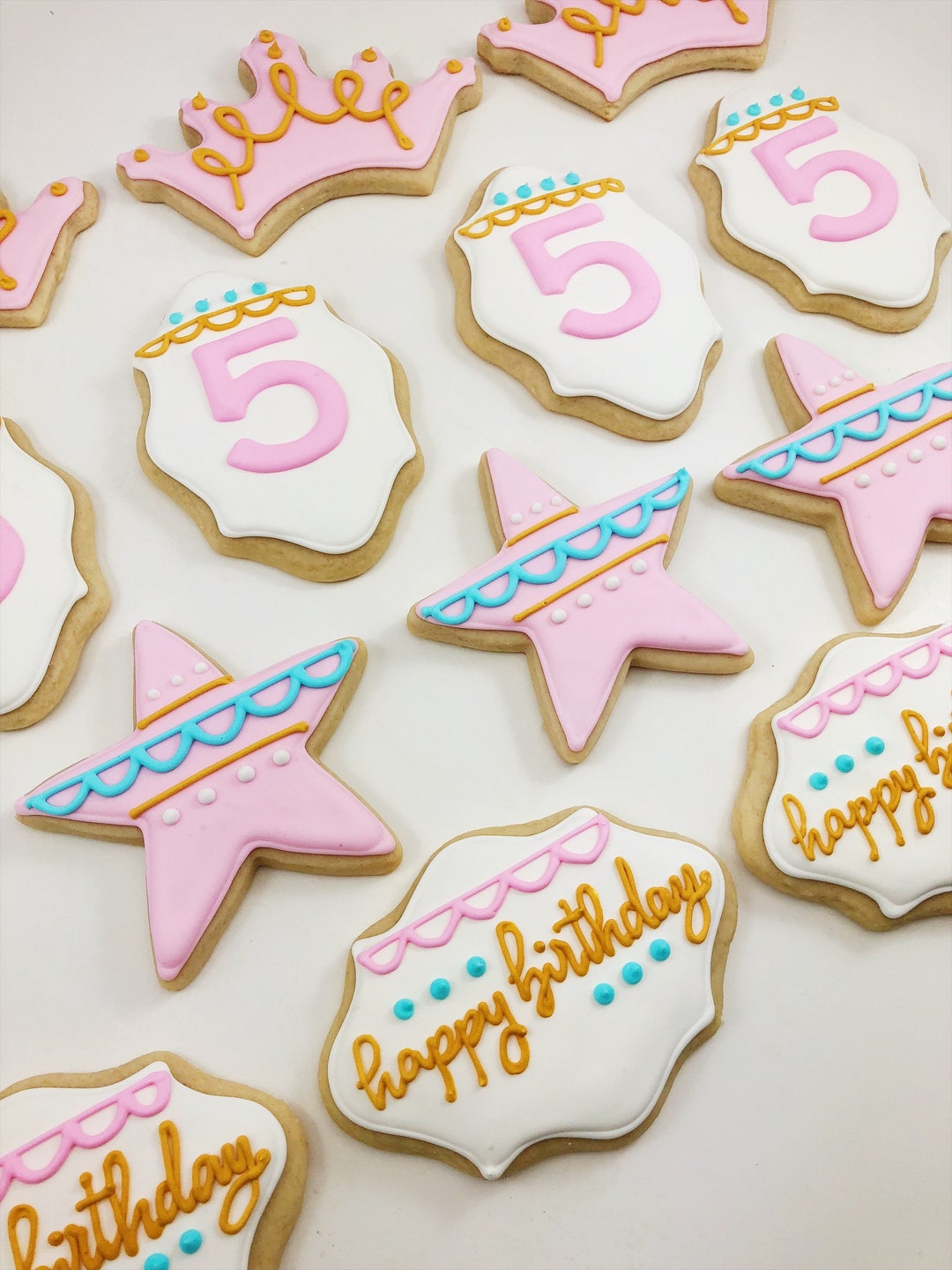 Girl Birthday Cookies Etsy
