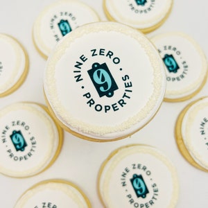 Custom Business Logo Cookies - 1 Dozen (12) Custom Sugar Cookies