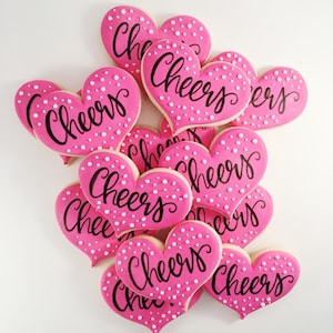 Cheers Sugar Cookies... Wedding Sugar Cookies... Bridal Shower Sugar Cookies...Bachelorette Sugar Cookies...Party Cookies