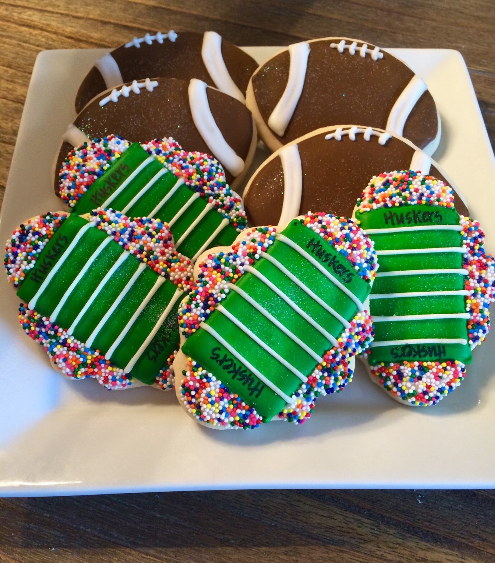 Football Custom Sugar Cookies 1 Dozen 12 Sports Themed Etsy