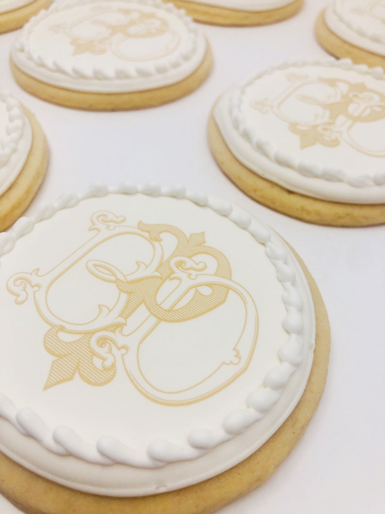 Custom Monogram Sugar Cookies... Wedding Sugar Cookies... Etsy