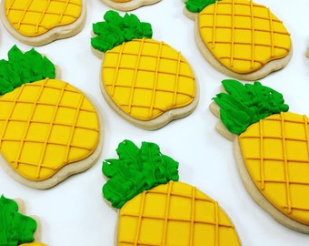 Pineapple Inspired sugar cookies ~ summer sugar cookies