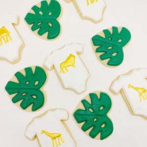 Baby Shower Cookies - Safari and Leaf
