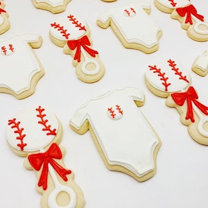Baseball Baby Custom Cookies