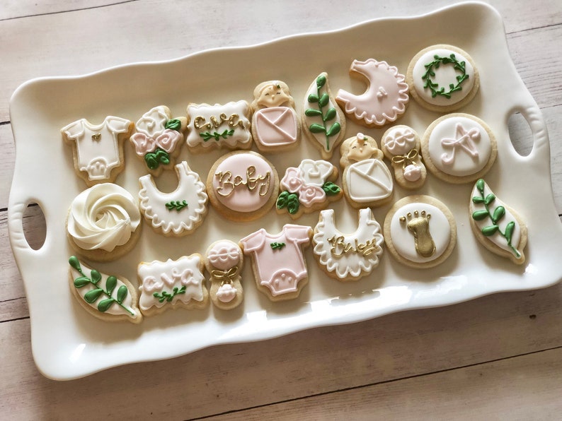 Greenery Baby Shower Cookies Sugar Cookies Decorated Etsy Greenery Baby Shower Cookies Sugar Cookies Decorated Etsy