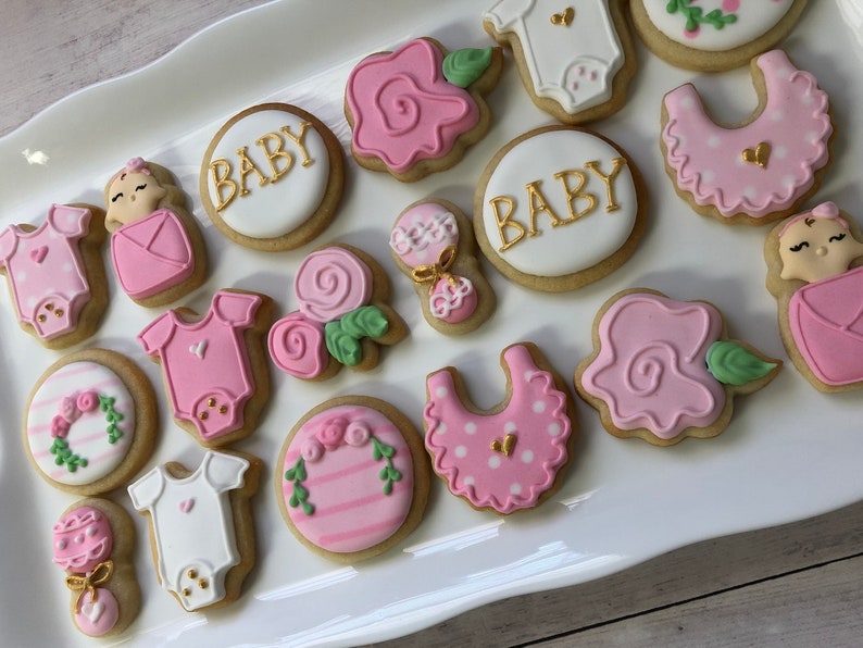 Mini Floral Baby Shower Cookies Sugar Cookies Decorated Etsy Mini Floral Baby Shower Cookies Sugar Cookies Decorated Etsy