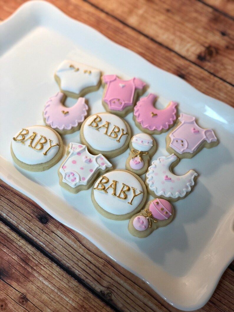 Mini Baby Shower Decorated Cookies Sugar Cookies Etsy Mini Baby Shower Decorated Cookies Sugar Cookies Etsy
