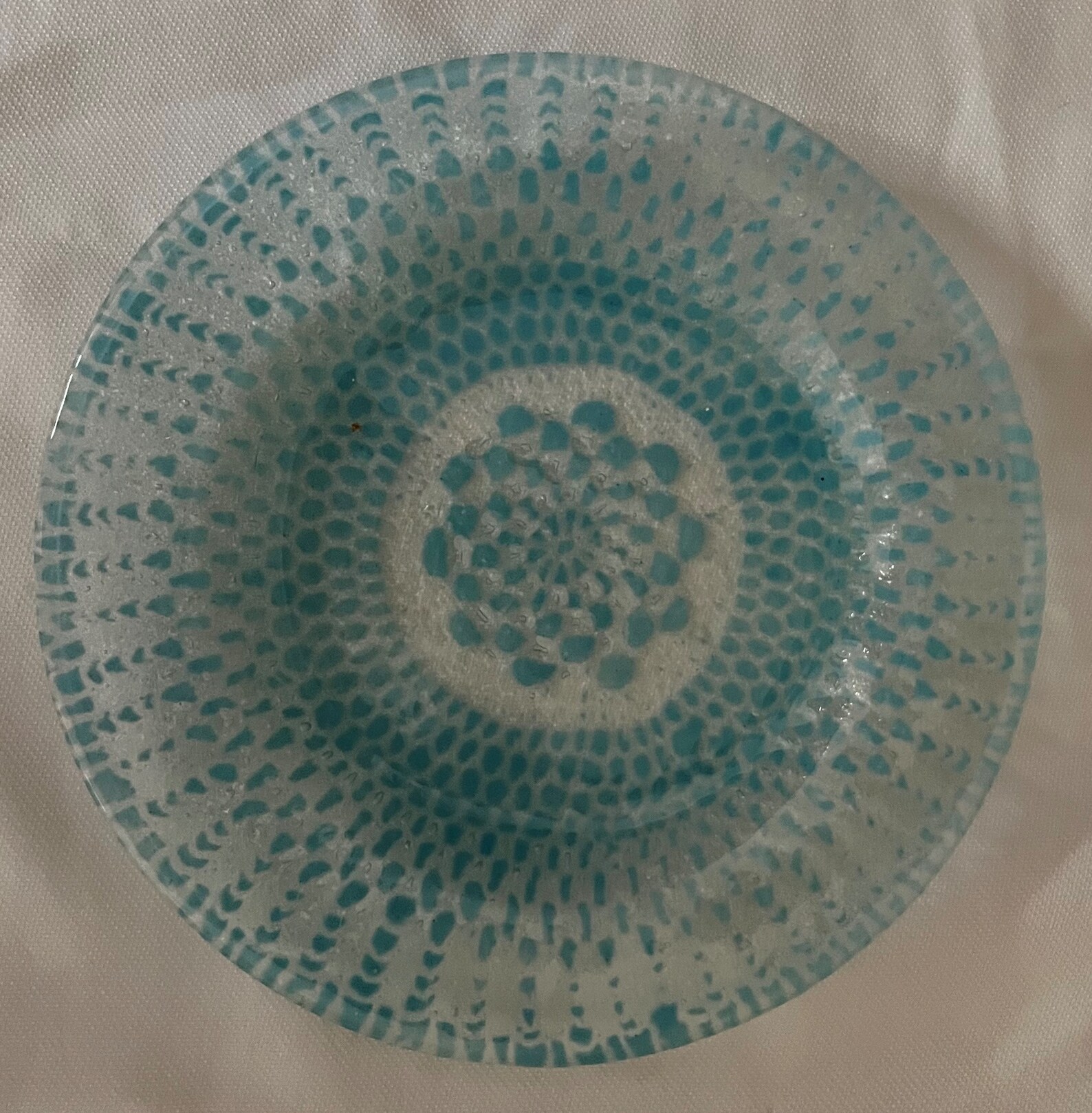 Eclectic Pastel Dessert Plate Set, Fused Glass Dessert Plates, Glass