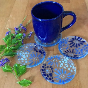 Midnight Garden Coasters, Set of Four