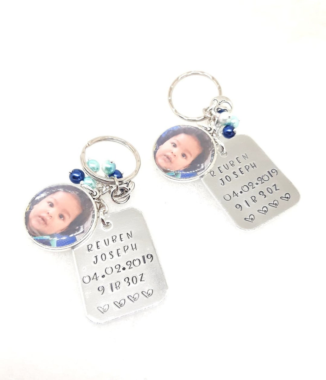 NEWBORN PHOTO Keyring Photo of Baby Weight of Baby Treassured Baby ...
