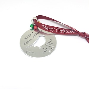 WHEN ROBINS APPEAR. Loved ones. Christmas Decoration. Tree Ornament. Remembrance. Hand Stamped. Personal Christmas Decoration.