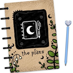 Cubierta de planificador con tapa laminada y encuadernada con cartas del Tarot de la Luna, compatible con Happy Planner y divisor de tablero de planificador