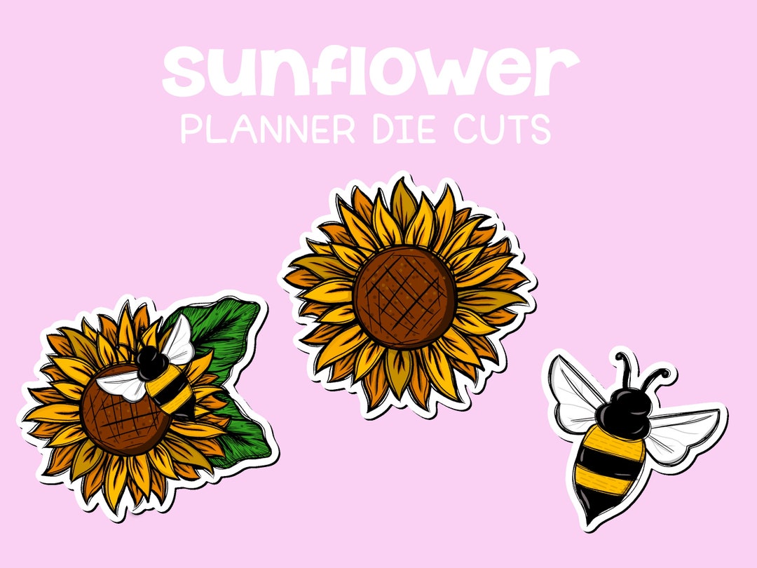 Sunflower Bees Farmhouse Planner Die Cuts Travelers Notebook Scrapbook