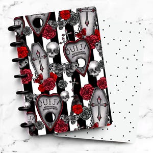 Death Moth Vampire Goth Laminated Discbound Planner Cover | Fits Happy Planner | Ring Agenda Dashboard