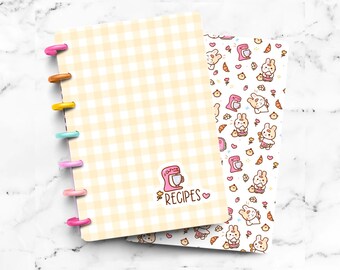 Bakery Bunny Laminated Planner Cover | Recipe Organizer, Discbound or Ring