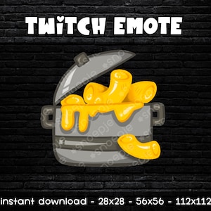 Macaroni in a Pot Twitch Emote - Twitch Emote - Toe Emote Twitch - Discord Emote