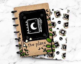 Moon Tarot Card Witchy Fourtune Teller Spooky Halloween Laminated Discbound or Ring Planner Dashboard Divider | Fits Happy Planner