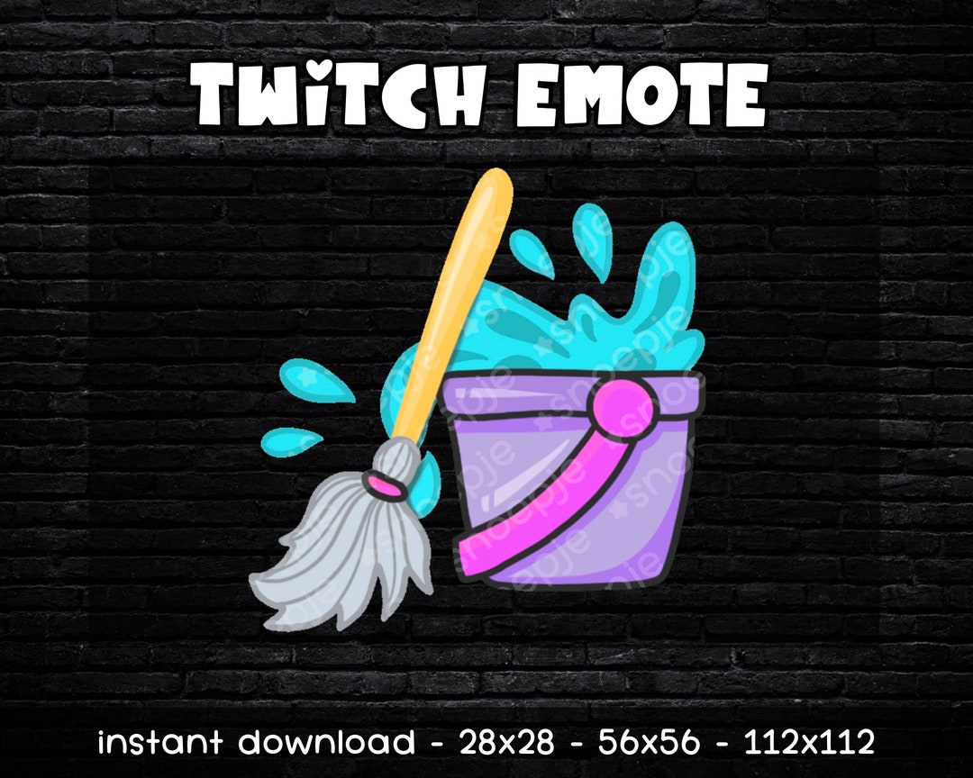 Bucket and a Mop Twitch Emote Twitch Emote Toe Emote Twitch Discord
