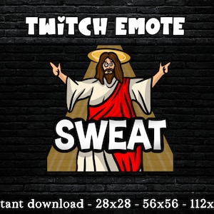 SweatLord Twitch Emote: Sweaty Try Hard Discord Emote (PNG Digital Download)