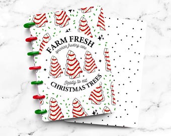 Christmas Tree Holiday Season Laminated Discbound Planner Cover | Fits Happy Planner | Ring Agenda Dashboard