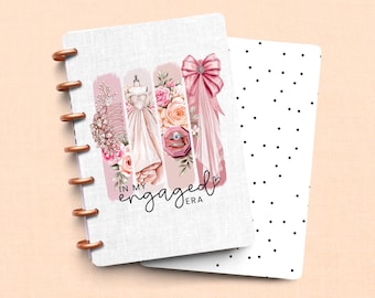 Engaged Era Wedding Bride Laminated Discbound Planner Cover | Fits Happy Planner | Ring Agenda Dashboard